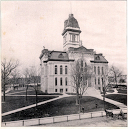 Picture of the old Porter County, Indiana, Courthouse, before the fire
